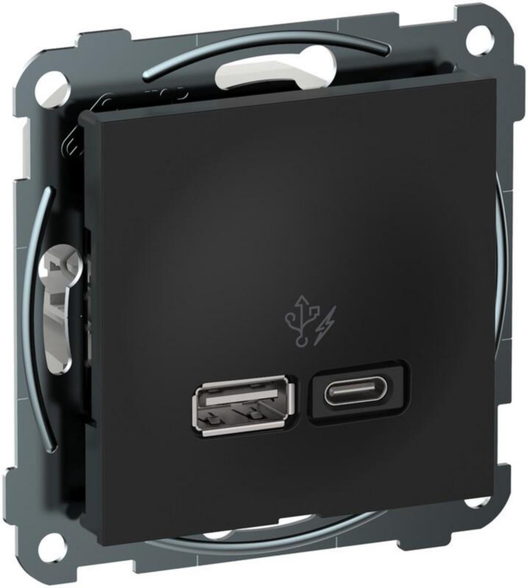 Telerasia ELKO Plus USB-latauspistorasia - TELERASIA ELKO PLUS USB PD A+C 45W MUS