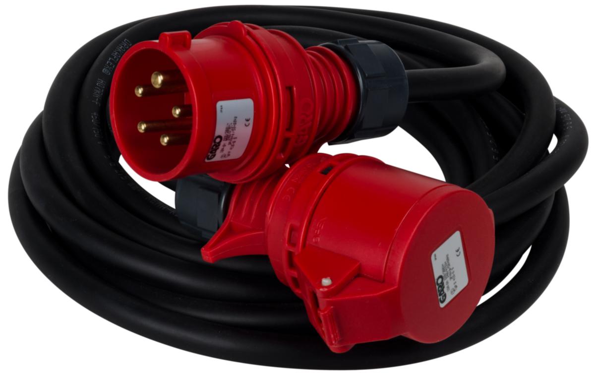 Jatkojohto, 3-vaihe, 400V - JATKOJOHTO 3-VAIH 16A 5M VSN 5G2.5 H07RN-F