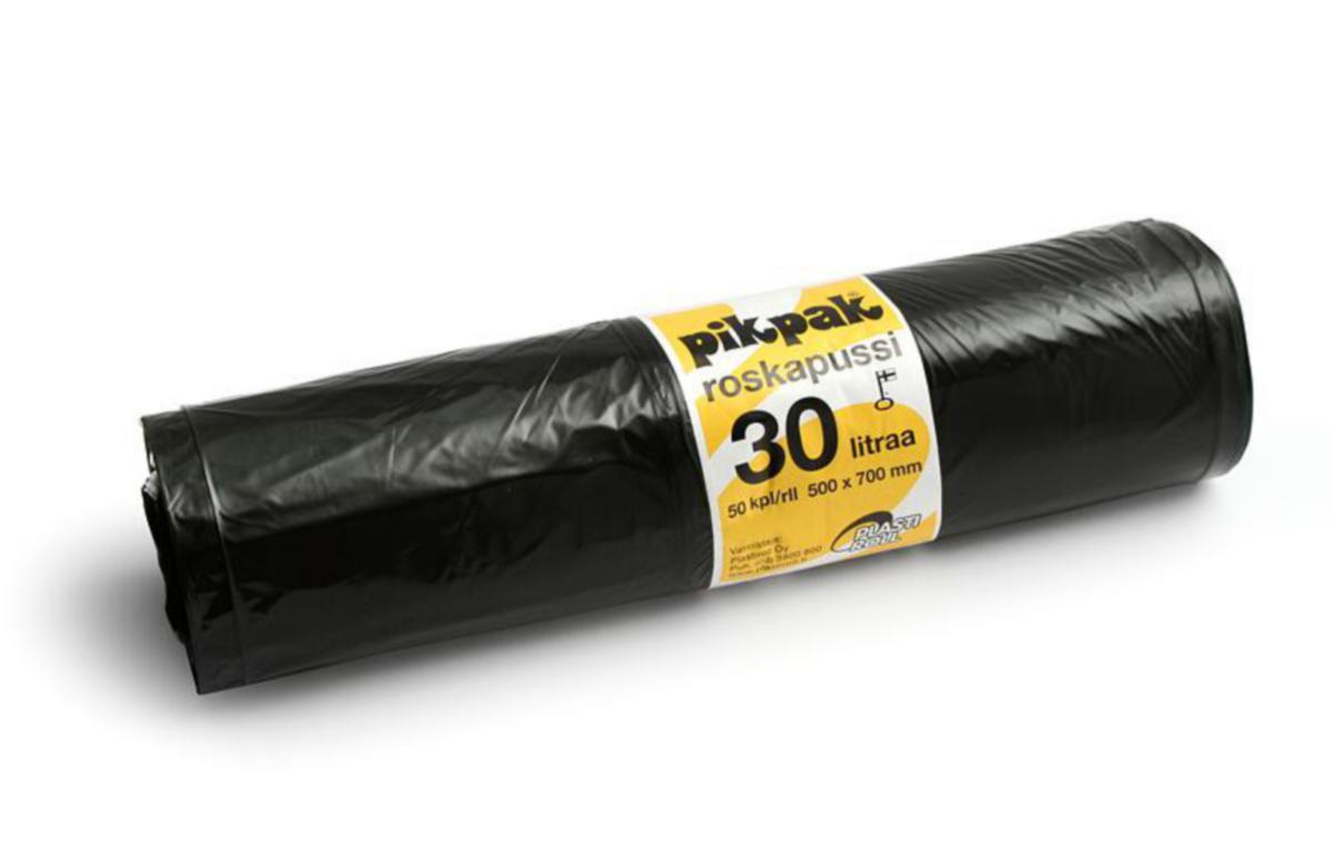Roskapussit muovia - ROSKAPUSSI 30L MUSTA HD PLASTIROLL 0475