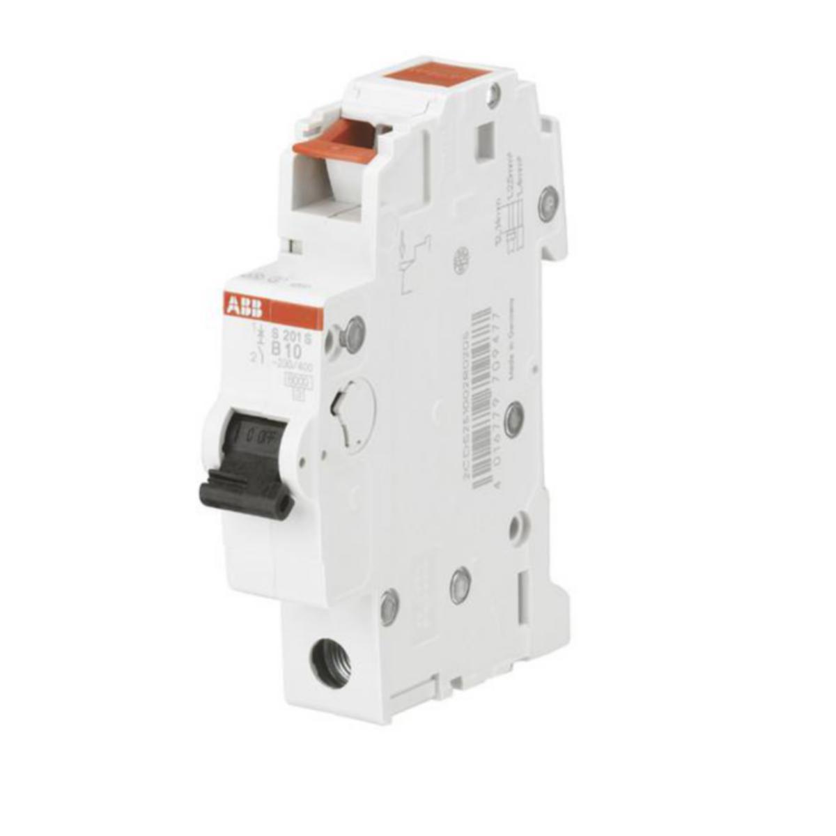 Johdonsuojakatkaisijat jousiliittimellä S200S ABB - JOHDONSUOJAKATKAISIJA S200S S201S-C10 1-NAP C 10A