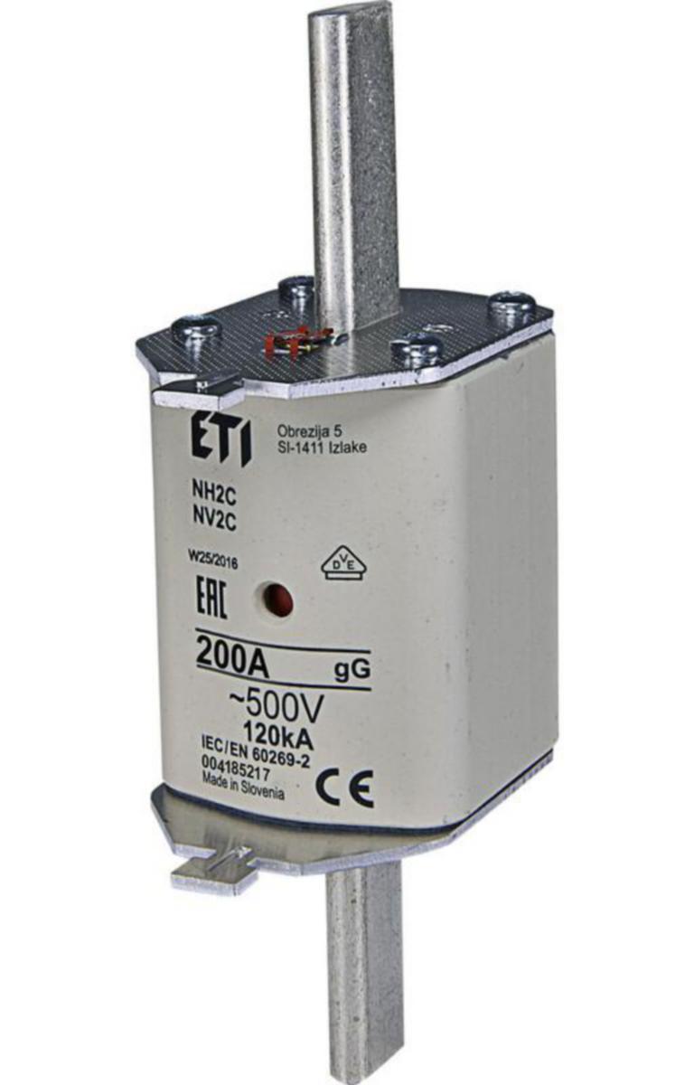 Kahvasulakkeet 2 GG ETI - KAHVASULAKE ETI NV 2 GG 200A 500V