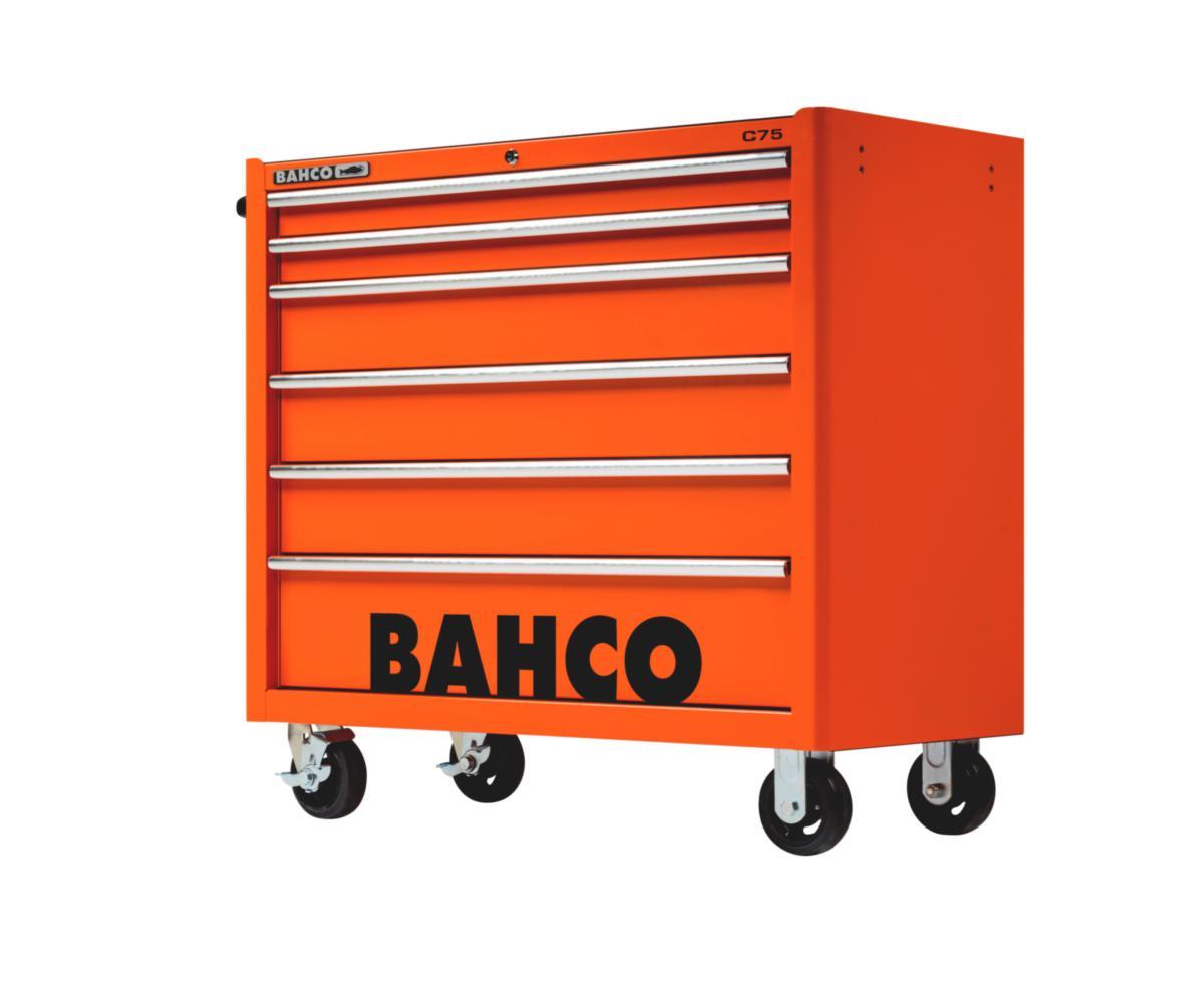 Työkaluvaunu Bahco 1475KXL6 C75 Classic 40" 6 vetolaatikkoa - TYÖKALUVAUNU C75 40" ORANSSI BAHCO 1475KXL6