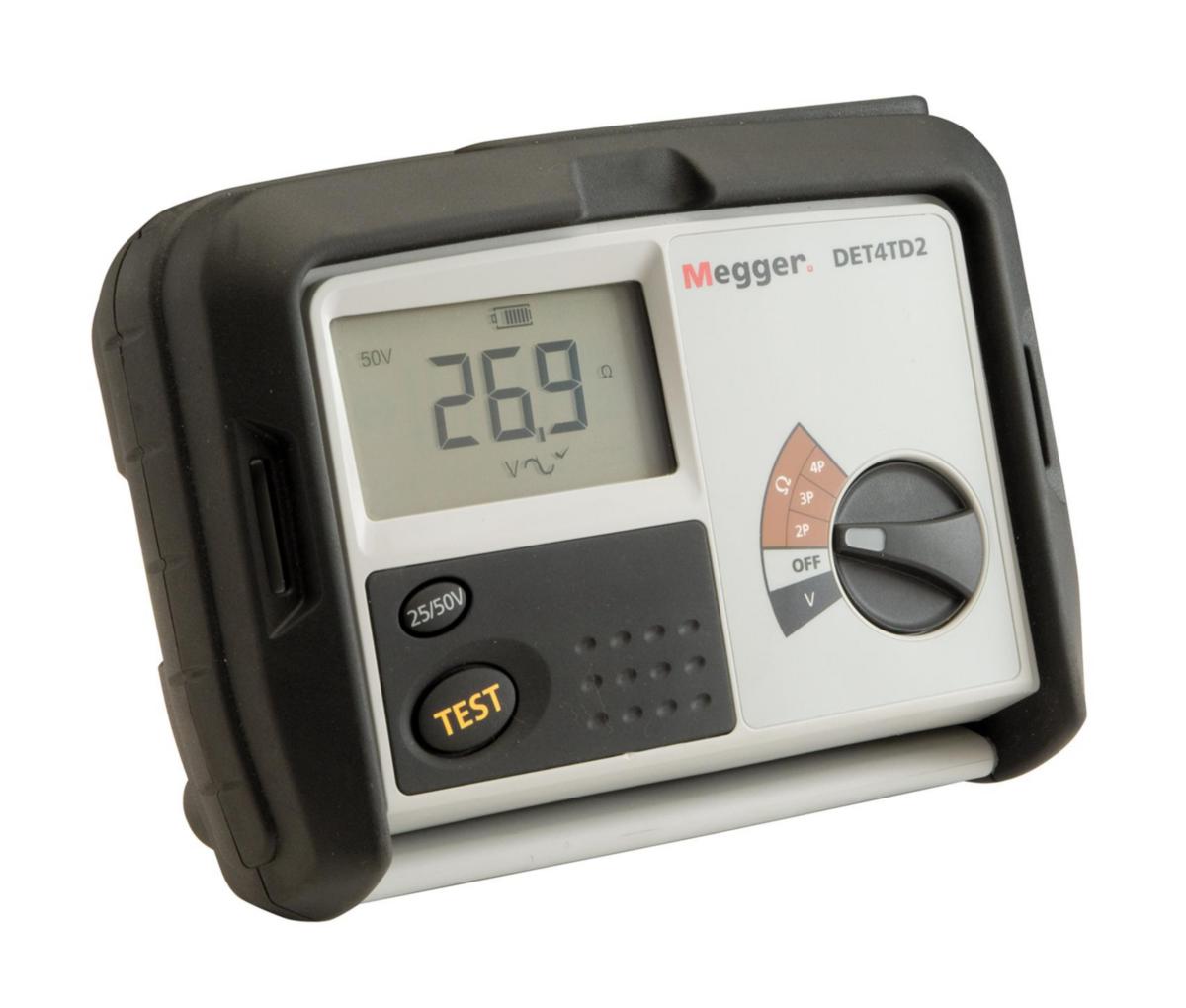 Maadoitusvastusmittari DET4TD2 Megger - MAAVASTUSMITTARI MEGGER 4-PISTE CAT IV 100V IP54