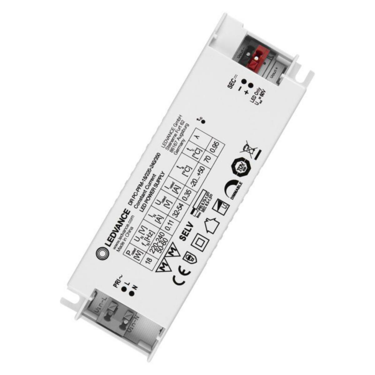 Elektroninen liitäntälaite Ledvance DR DS Performance CC - ELEKTR. LIITÄNTÄLAITE LEDVANCE DR PC-PFM-18/220-240/350
