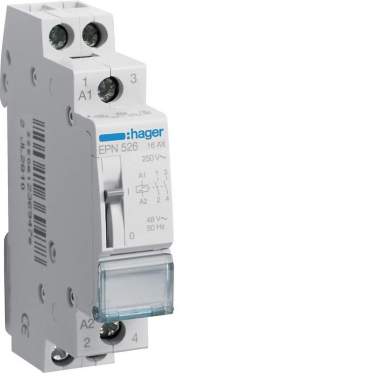 Sysäysrele Hager - SYSÄYSRELE HAGER EPN526 2S 48VAC/24VDC