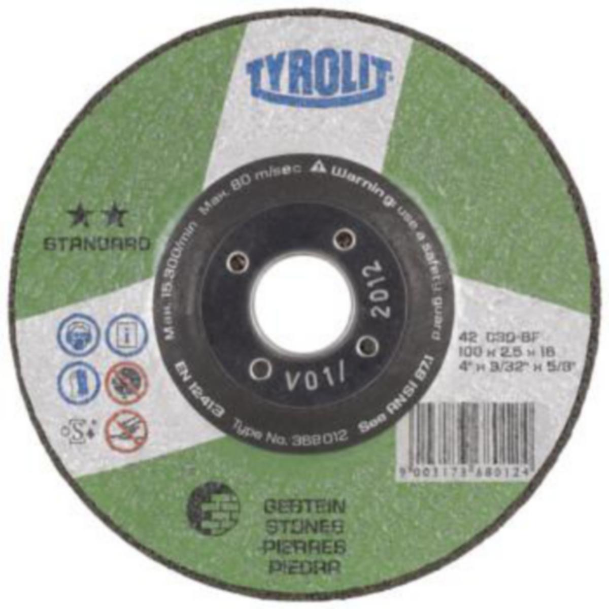 Katkaisulaikka Tyrolit Standard** kivi kulmahiomakoneeseen - KATKAISULAIKKA KIVELLE TYROLIT STANDARD 125X2.5MM