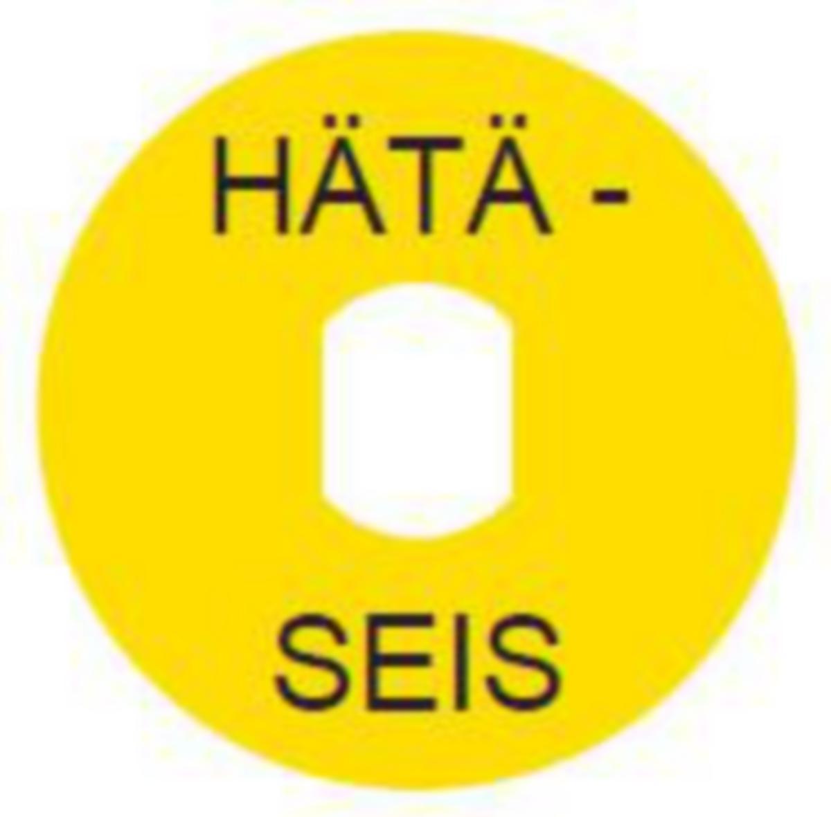 Kilpi hätä/seis Schneider Electric Harmony Scheiner - PAINIKE/MERKKIVA.KILPI HARMONY ZBY99230 D=60mm KELT