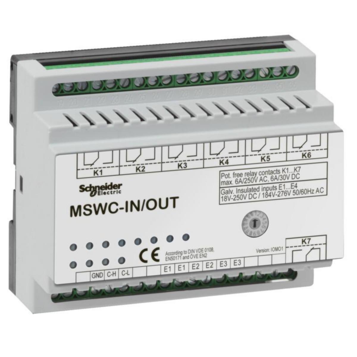Keskusyksikkötarvike Schneider Electric Exiway Power Control - KESKUSYKSIKKÖTARVIKE EXIWAY MSWC-IN/OUT MODUULI VARAOSA