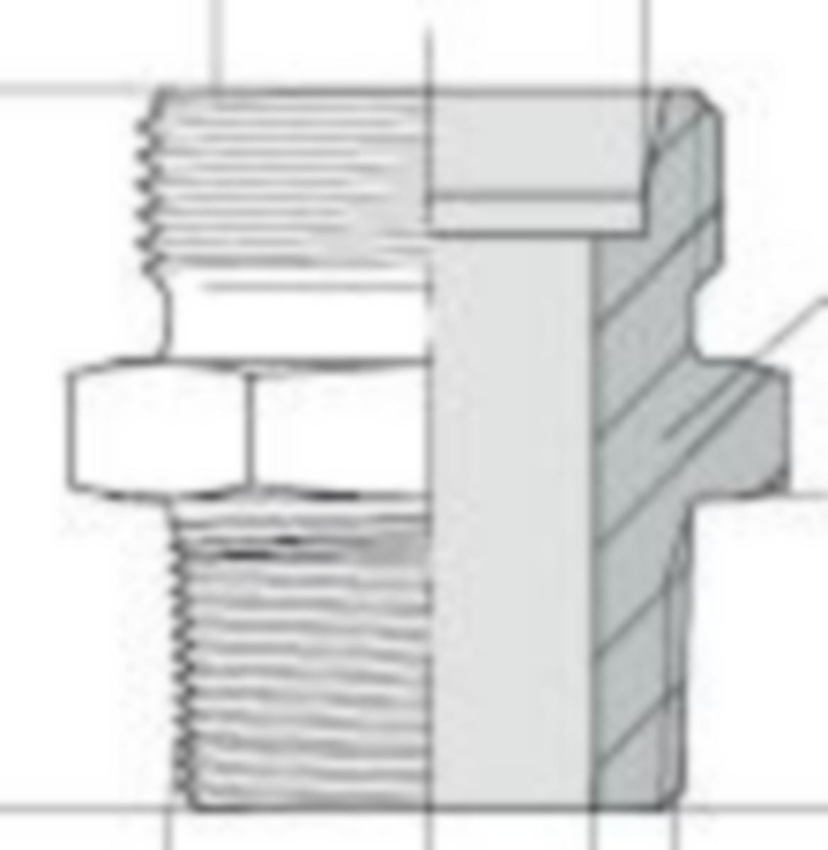 Perusliitin Vos NPT-kierre GE-NPT X/ALL, AL, AS 0/ALL, AL, AS - PERUSLIITIN L6 1/8"NPT RUNKO DH 24-XAL-06NPT VOSS