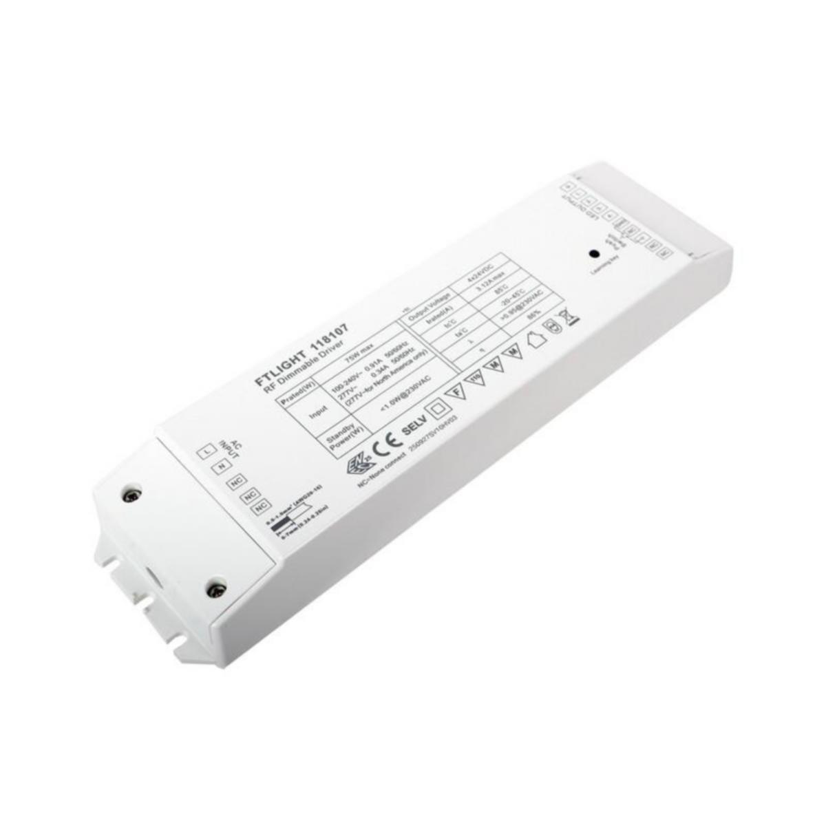 Vakiojännitelähde FTLight Perfect 24V RF - OHJAUSKOMPONENTTI PERFECT VAKIOJÄNNITELÄHDE 24V RF 4-KAN