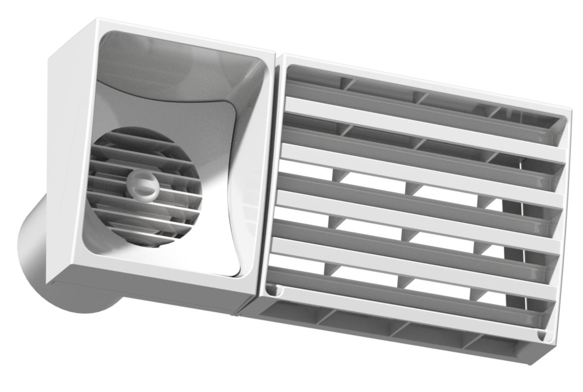 Seinäpuhalluslaatikko Vallox - SEINÄPUHALLUSLAATIKKO VALLOX OUT/IN VARIO VALK. MUOVI R/L