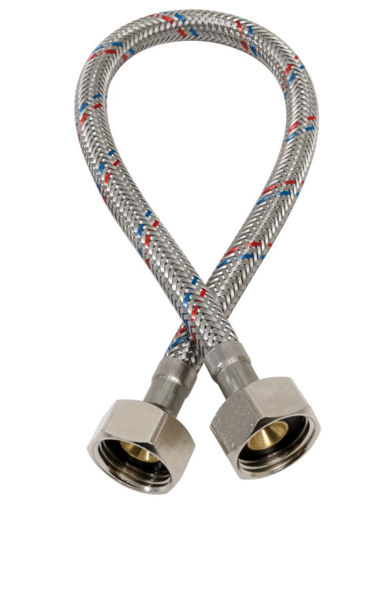 Liitäntäletku PEX, metallipäällysteinen pehmeä, suora-suora - ASENNUSLETKU SOFT-PEX G15X400MM DN6 SUORA/SUORA