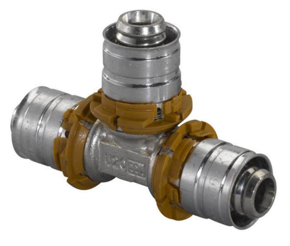 Puristus T-haara Uponor S-Press supistava DR - PURISTUS T-HAARA UPONOR 16X20X16 DR