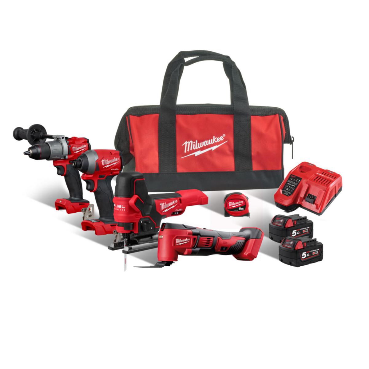 Akkukonesarja Milwaukee M18 FPP4F2-502B - AKKUKONESARJA MILWAUKEE M18 FPP4F2-502B