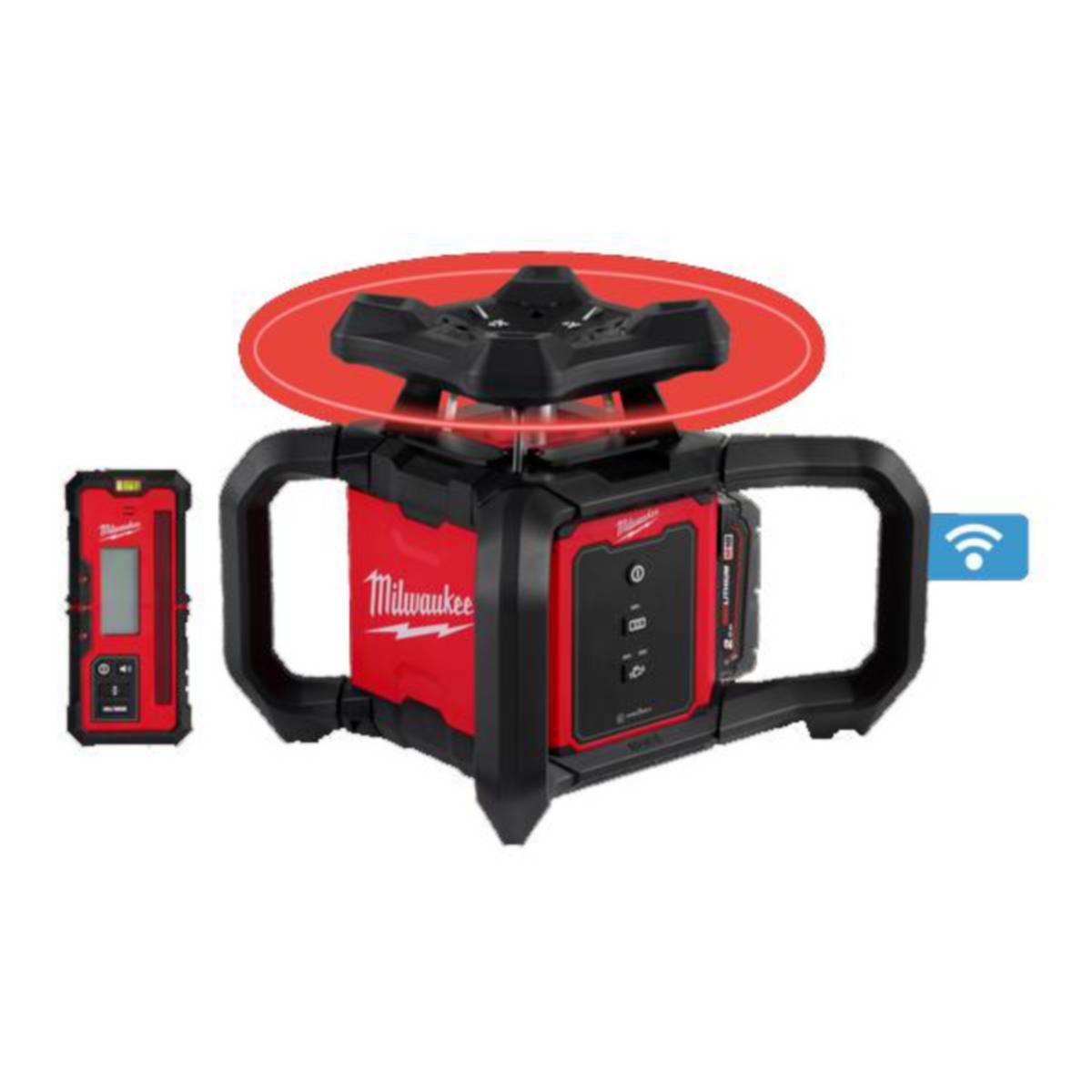 Pyörivä tasolaseri Milwaukee M18 RLOH600-201C - PYÖRIVÄ AKKUTASOLASER MILWAUKEE M18 RLOH600-201C