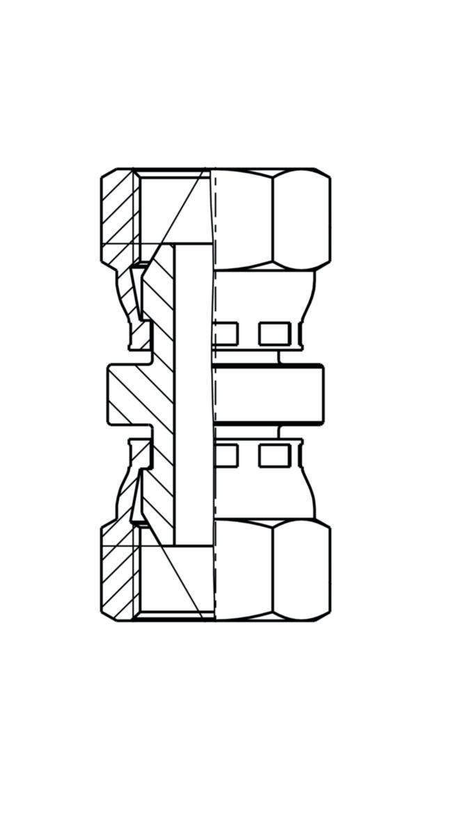 Jatkoliitin Gates sisäkierre-sisäkierre BSP-BSP - JATKONIPPA SK-SK GATES 12FBSPPX-12FBSPPX