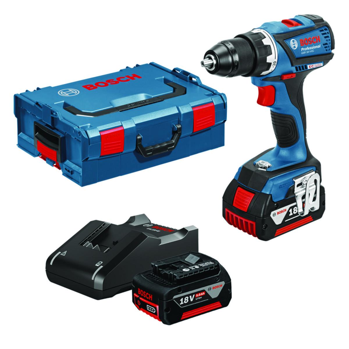 Akkuporakone Bosch GSR 18V-EC 5.0 Ah - AKKUPORAKONE BOSCH BOSCH GSR 18 V-EC 2X5.0AH