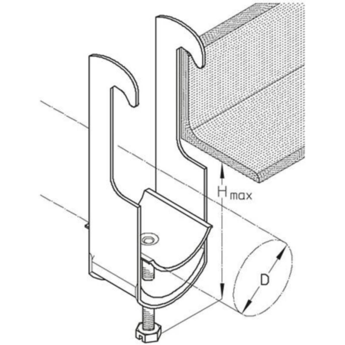 Kaarikiinnike PUK L-kiskolle - KAARIKIINNIKE PUK K12S Ø8-12/HMAX=41MM AL