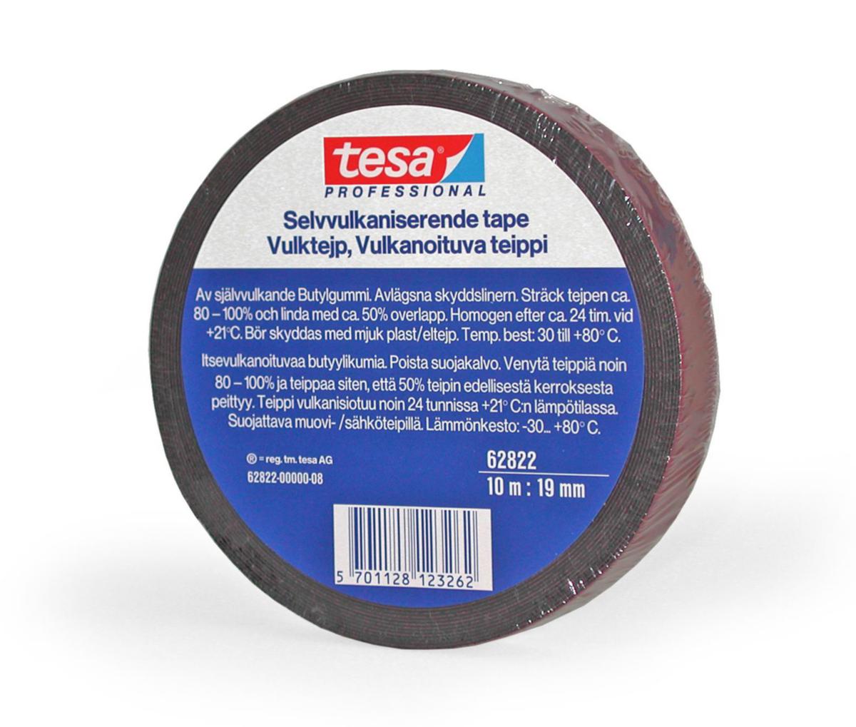 Vulkanoituva teippi Tesa 62822 - VULKAANINEN TEIPPI 62822 MUSTA 10MX19MM
