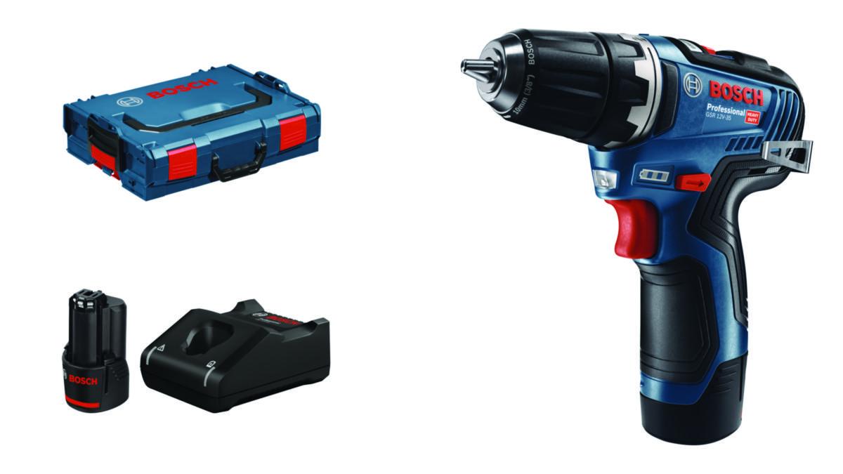 Akkuruuvinväännin Bosch GSR12-35 - AKKUPORAKONE BOSCH GSR 12V-35 2X3,0AH LB
