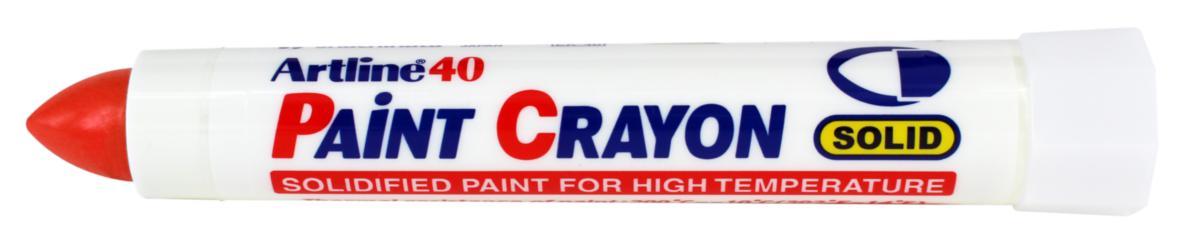 Merkintäkynä Artline Paint Crayon EK-40 - MERKINTÄKYNÄ PUNAINEN ARTLINE PAINT CRAYON EK-40