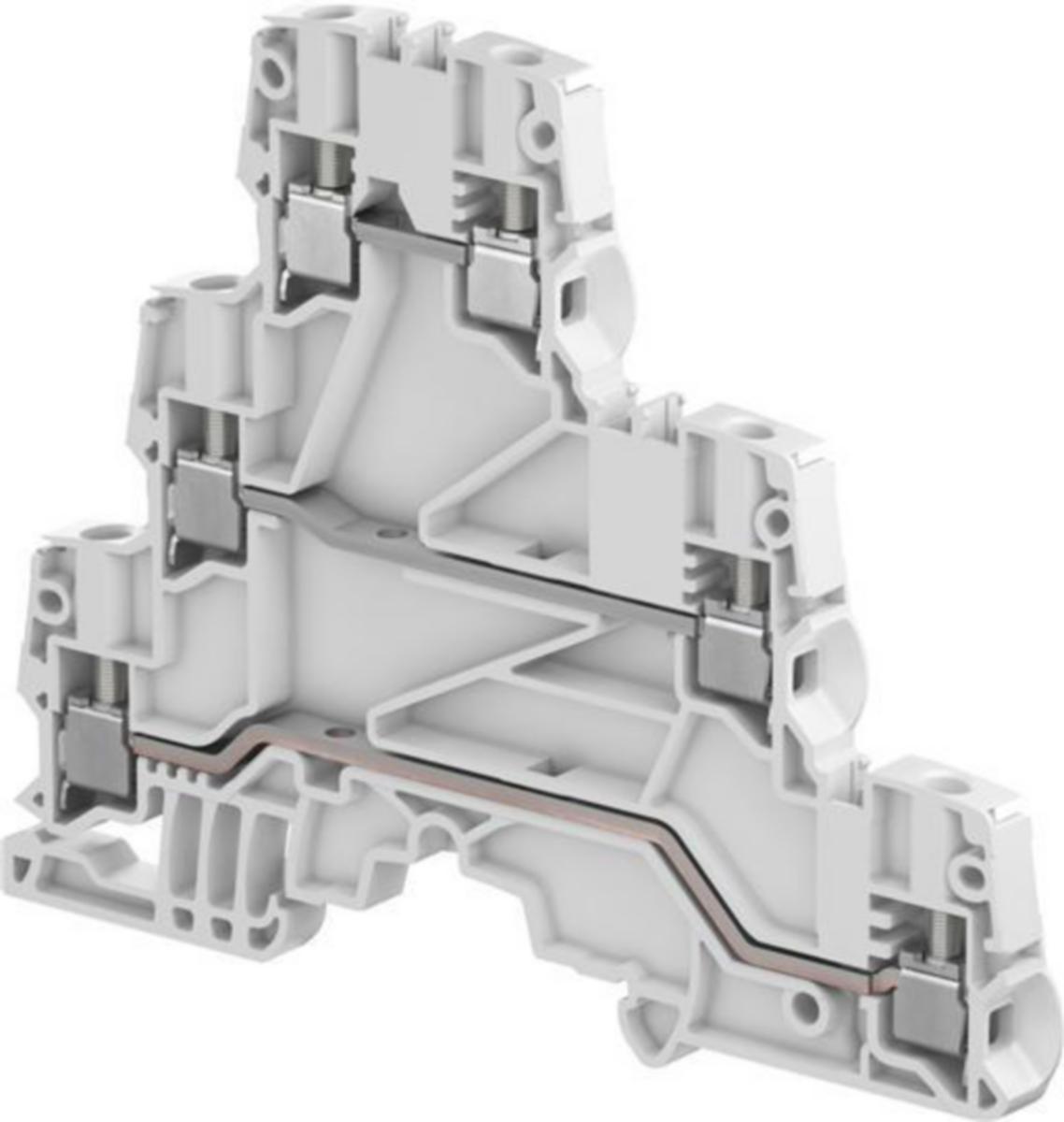 Riviliitin kaksikerros TE / ABB Entrelec -liittimet - RIVILIITIN KAKSIKERROS TE/ABB HARMAA, LEV:5,2MM, JOHTO:4MM2