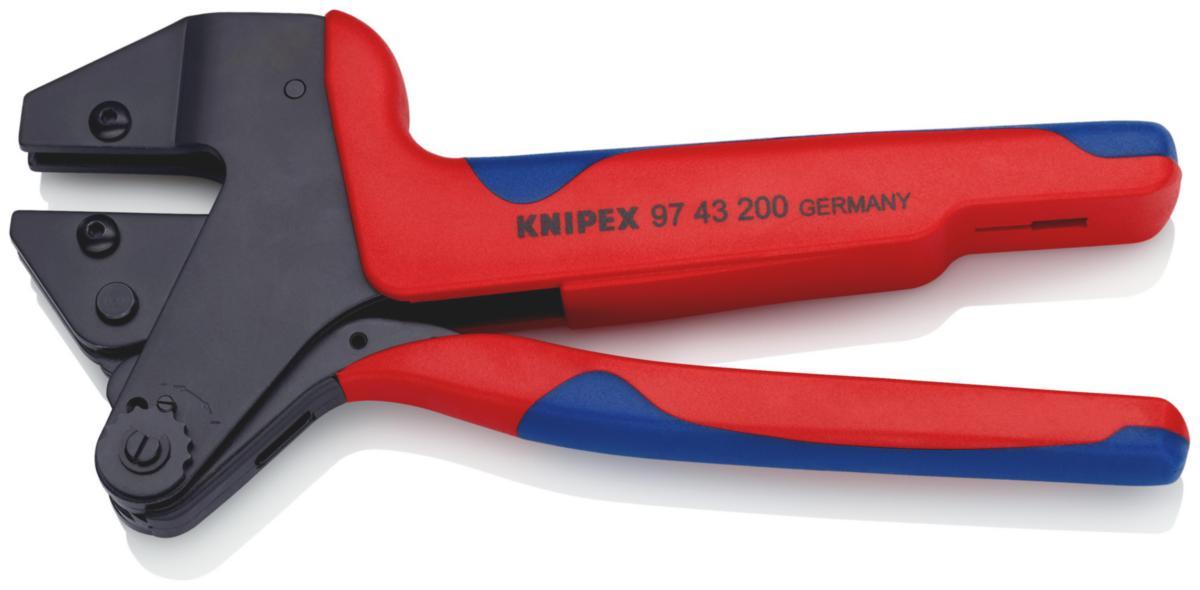 Puristuspihdit Knipex 9743 ilman puristusosia - LIITINPURISTUSPIHTI. PELKKÄ KNIPEX VAIHDETTAVILLE PURISTUS