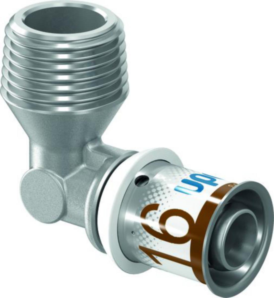 Puristuskulmaliitin Uponor S-Press Plus 90° uk - PURISTUSKULMA S-PRESS PLUS UPONOR 16-R1/2" UK