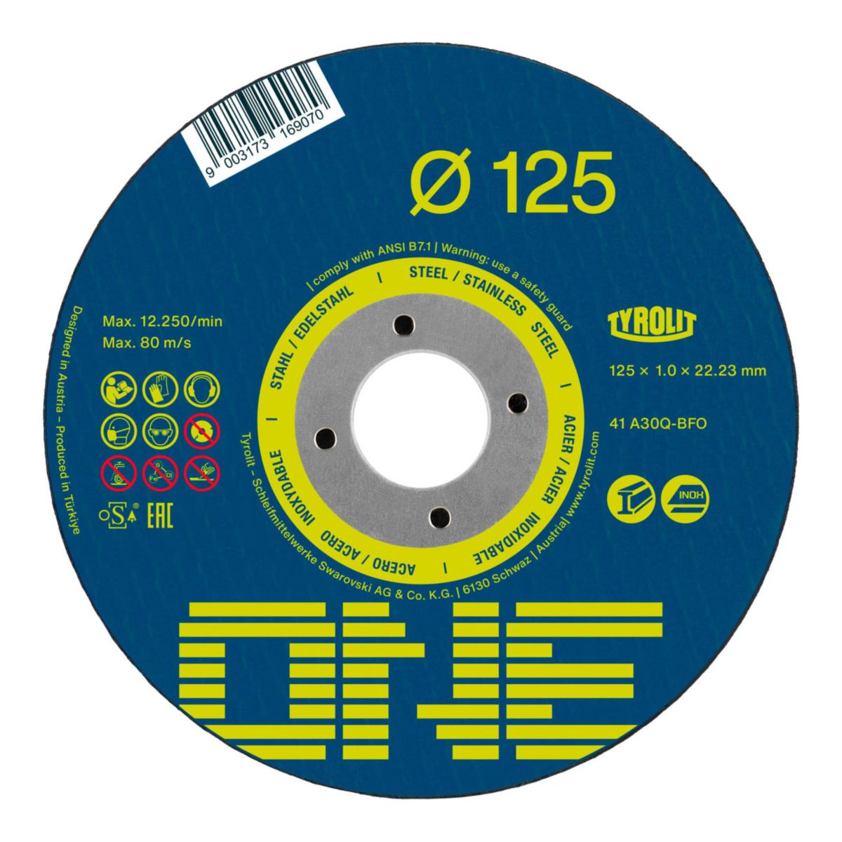 Katkaisulaikka Tyrolit One - KATKAISULAIKKA TYROLIT ONE 125X1 A60 2IN1