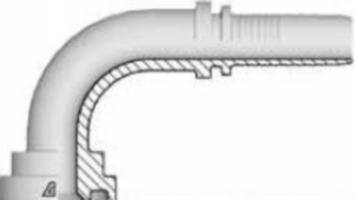 Hydrauliikkaliitin Dunlop Hiflex PTE SAE 3000 90° PSI J518 Code 61 - PTE SAE-3000-90°-12-12 LIITIN DH 23B380-12-12