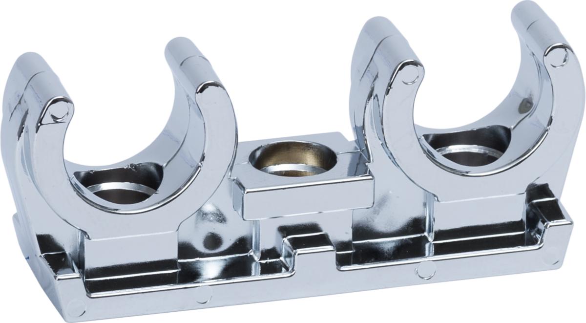 Muovinen putkipuristin kaksinkertainen - PUTKENPIDIN 2x12 MM 2/PSS KROMI