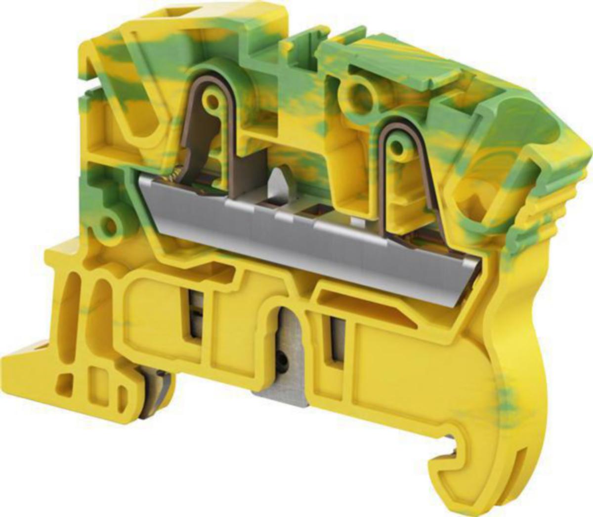 Maadoitusliitin TE / ABB Entrelec -liittimet - MAADOITUSLIITIN TE/ABB ENTRELE VIHREÄ/KELT., LEV:6MM, JOHTO:4