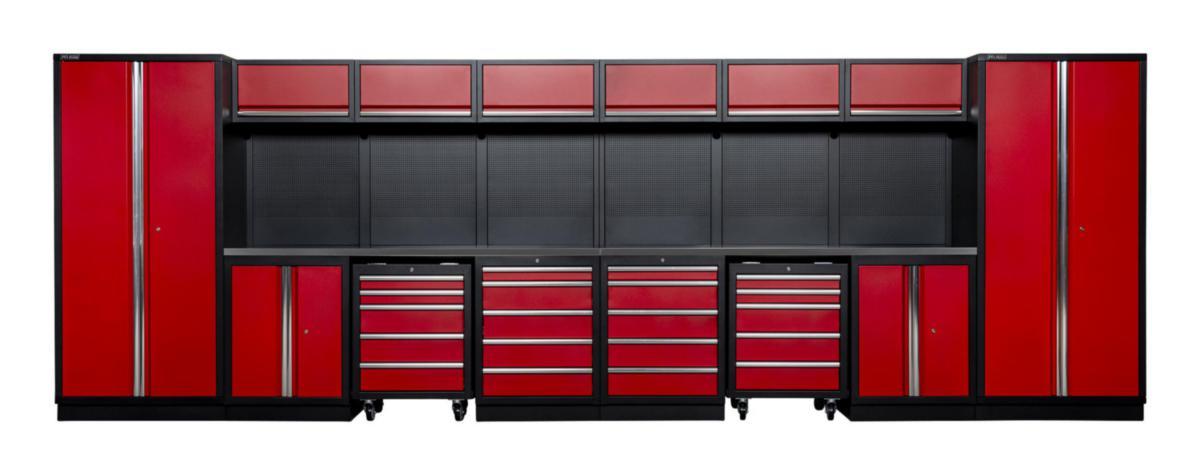 Työpistekaluste PELA Basic punainen - TYÖPISTEKALUSTE PUNAINEN PELA 533342 BASIC 22-OS MODULI