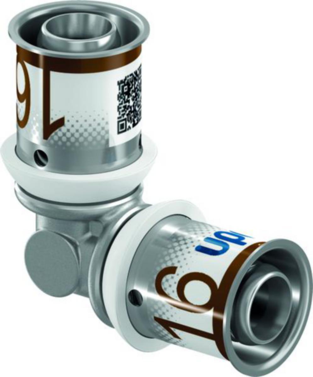 Puristuskulmaliitin Uponor S-Press Plus 90° - PURISTUSKULMA S-PRESS PLUS UPONOR 16-16