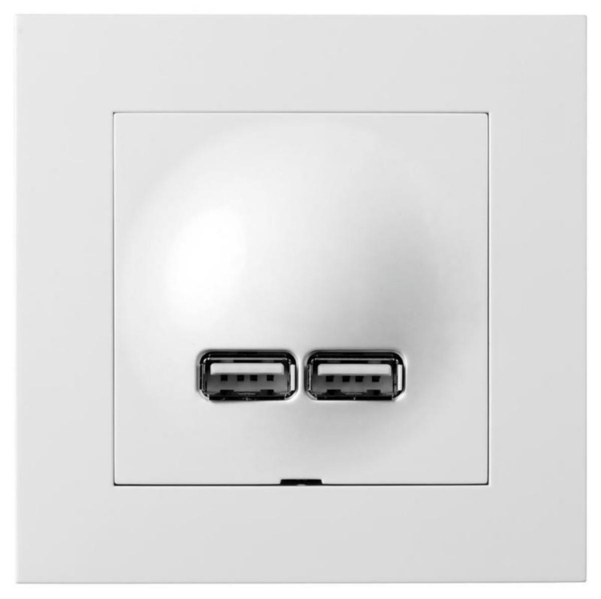 Telerasia ELKO Plus USB-latauspistorasia - TELERASIA ELKO PLUS 2XUSB-A 2.1A VAL SUORA