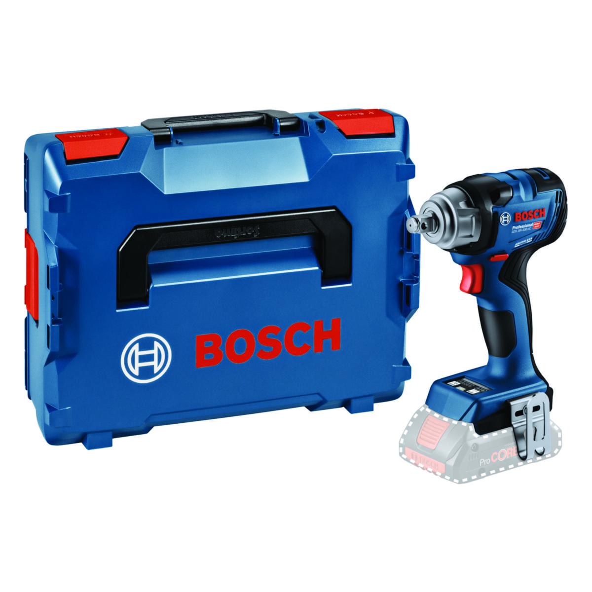 Akkumutterinväännin iskevä Bosch GDS 18V-330 HC S Solo - AKKUISKUMUTTERINVÄÄNNIN BOSCH GDS18V-330HC SOLO LB GCY