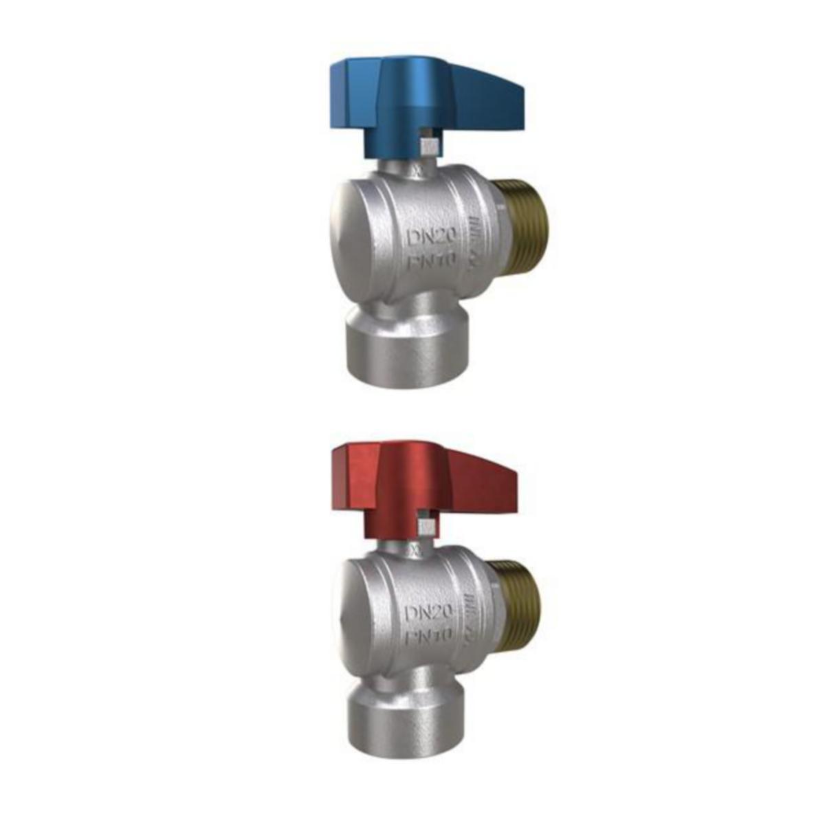 Palloventtiilli LK 703 kulma ¾" suk - PALLOVENTTIILI KULMA 3/4" SUK SININEN