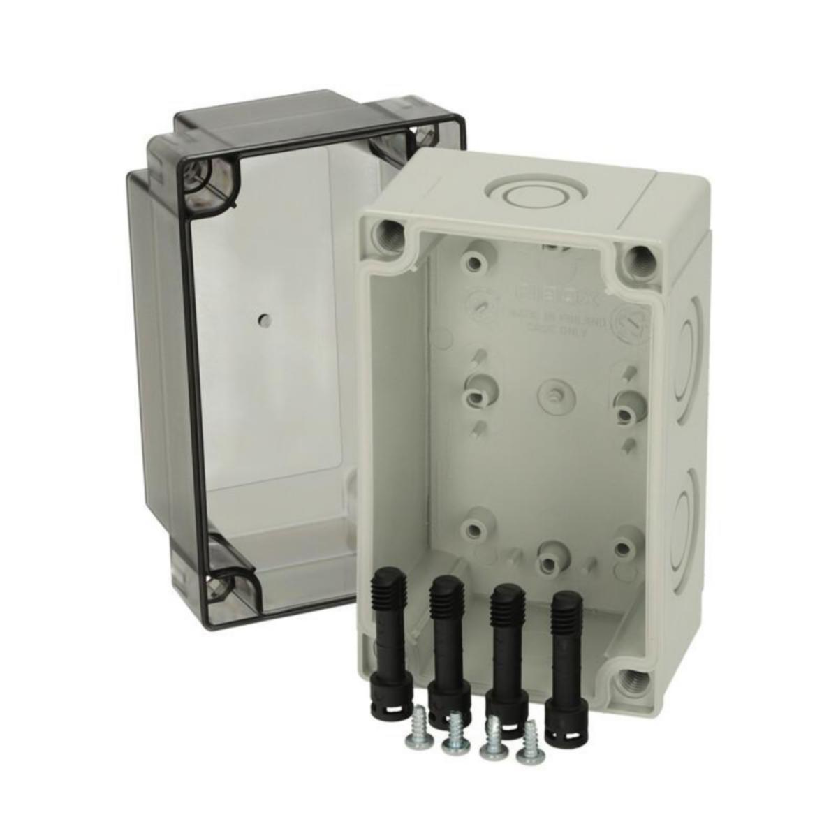 Asennuskotelo PCM Fibox MNX 130x80 - ASENNUSKOTELO PC FIBOX PCM 100/100 T 130x 80x100