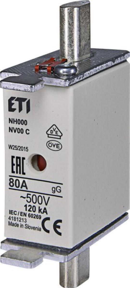Kahvasulake ETI GG 000 - KAHVASULAKE ETI NV 000 GG 80A 500V