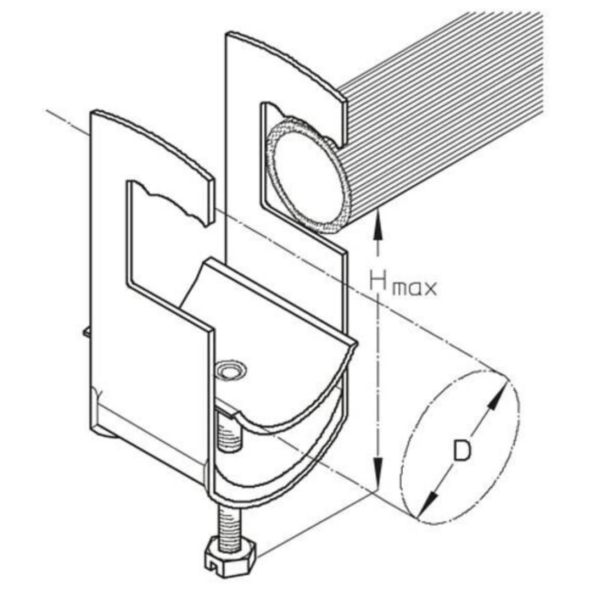 Kaarikiinnike PUK lattakiskolle - KAARIKIINNIKE PUK K52RU Ø44-52/HMAX=90MM FE