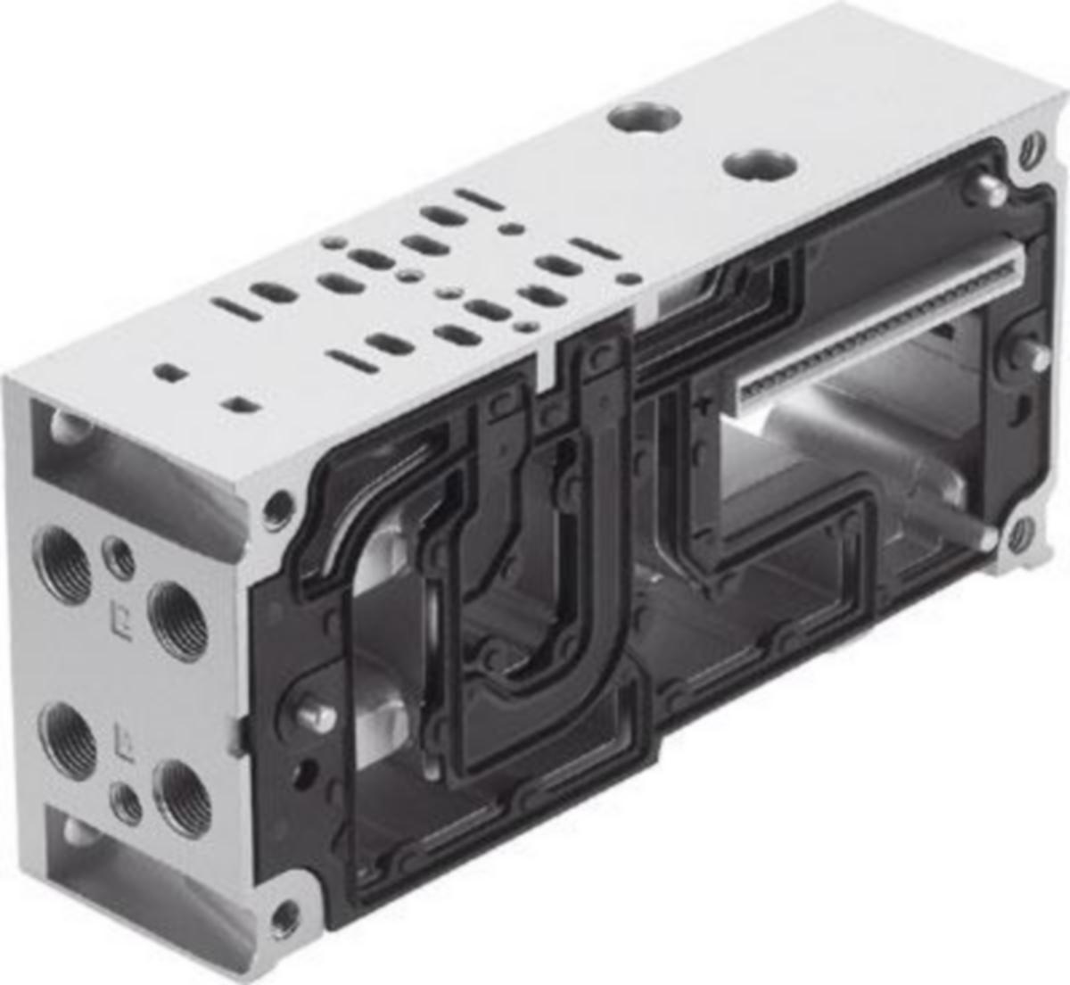 Asennuslevyt Festo VTSA:lle, ISO 15407-2, ISO-5599-2 - PERUSLAATTA 539224 FESTO VABV-S4-2S-G18-2T2