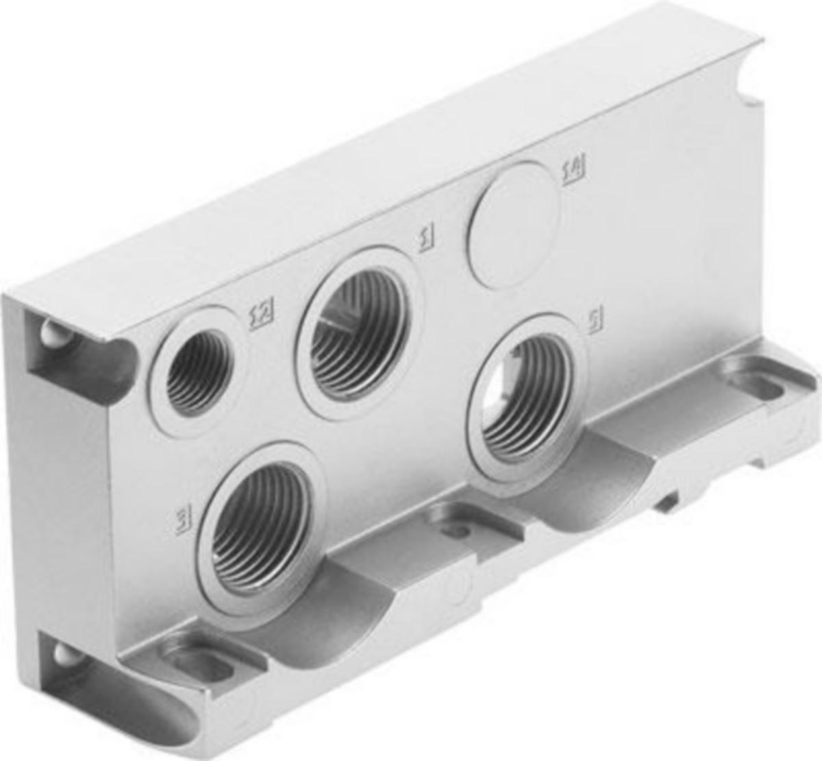 Asennuslevyt Festo VTSA:lle, ISO 15407-2, ISO-5599-2 - PÄÄTYLAATTA SARJA 539234 FESTO VABE-S6-1R-G12