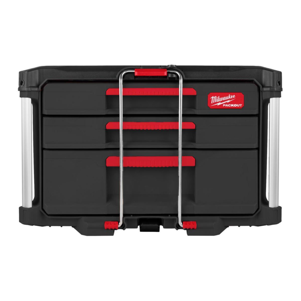 Työkalupakki Milwaukee Packout 2+1 vetolaatikkoa - TYÖKALUPAKKI MILWAUKEE 2+1 LAATIKKOA PACKOU