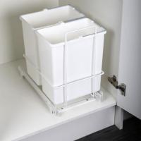 Jätelajitteluvaunu  LM 62/2 2 sankoa valkoinen