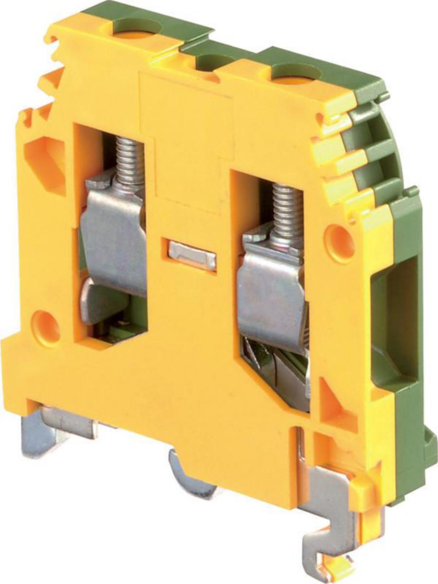 Maadoitusliitin TE / ABB Entrelec -liittimet - MAADOITUSLIITIN TE/ABB ENTRELE 5MM, JOHTO:2,5MM2, VIHR/KELT.