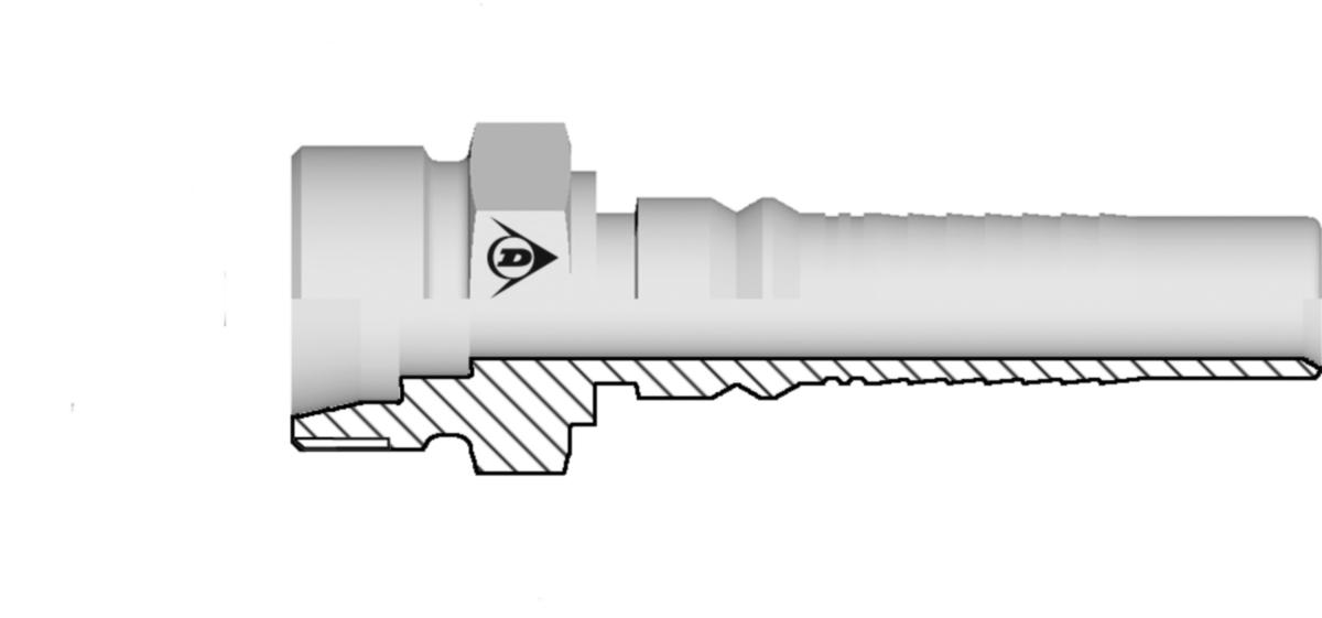 Hydrauliikkaliitin Dunlop Hiflex Interlock ulkokierre DIN 3865 24ast (raskas sarja) - CES - PUTKITARTUNTA CES-30-16 DH 171700-16-16I