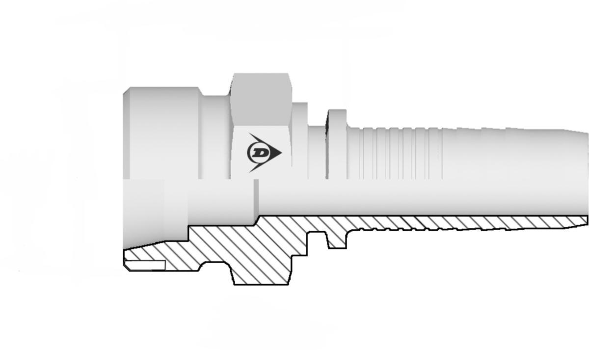 Hydrauliikkaliitin Dunlop Hiflex Powertrak ulkokierre DIN 3842 24ast (raskas sarja) - CES - LIITIN CES-38-20 PT + DH 131700-20-20