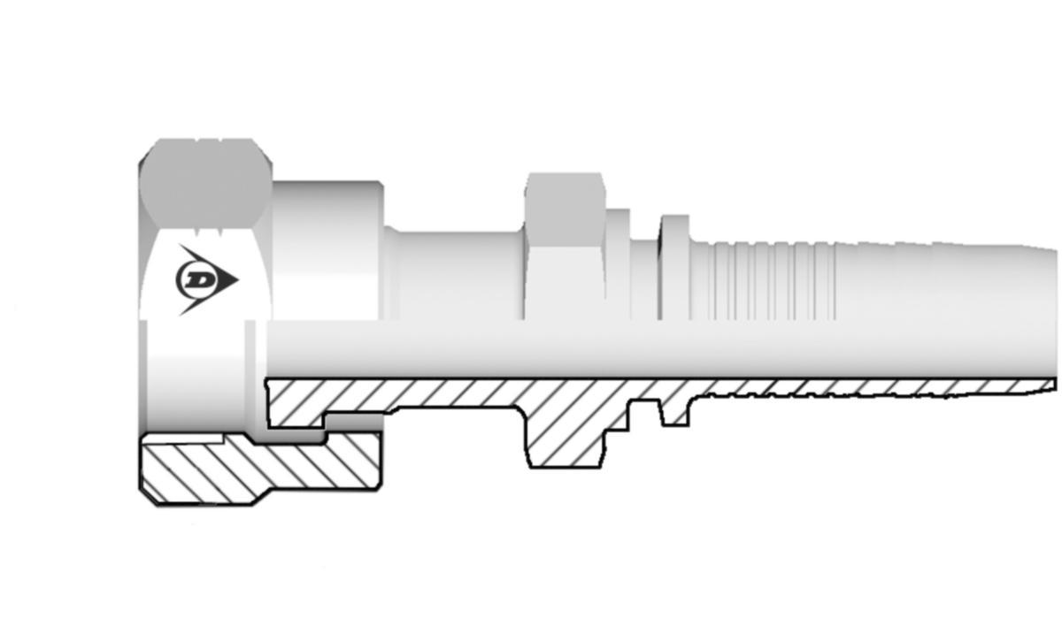 Hydrauliikkaliitin Dunlop Hiflex Powertrak sisäkierre ORFS - LIITIN ORFS-20-16 PT+ DH A13A26-20-16