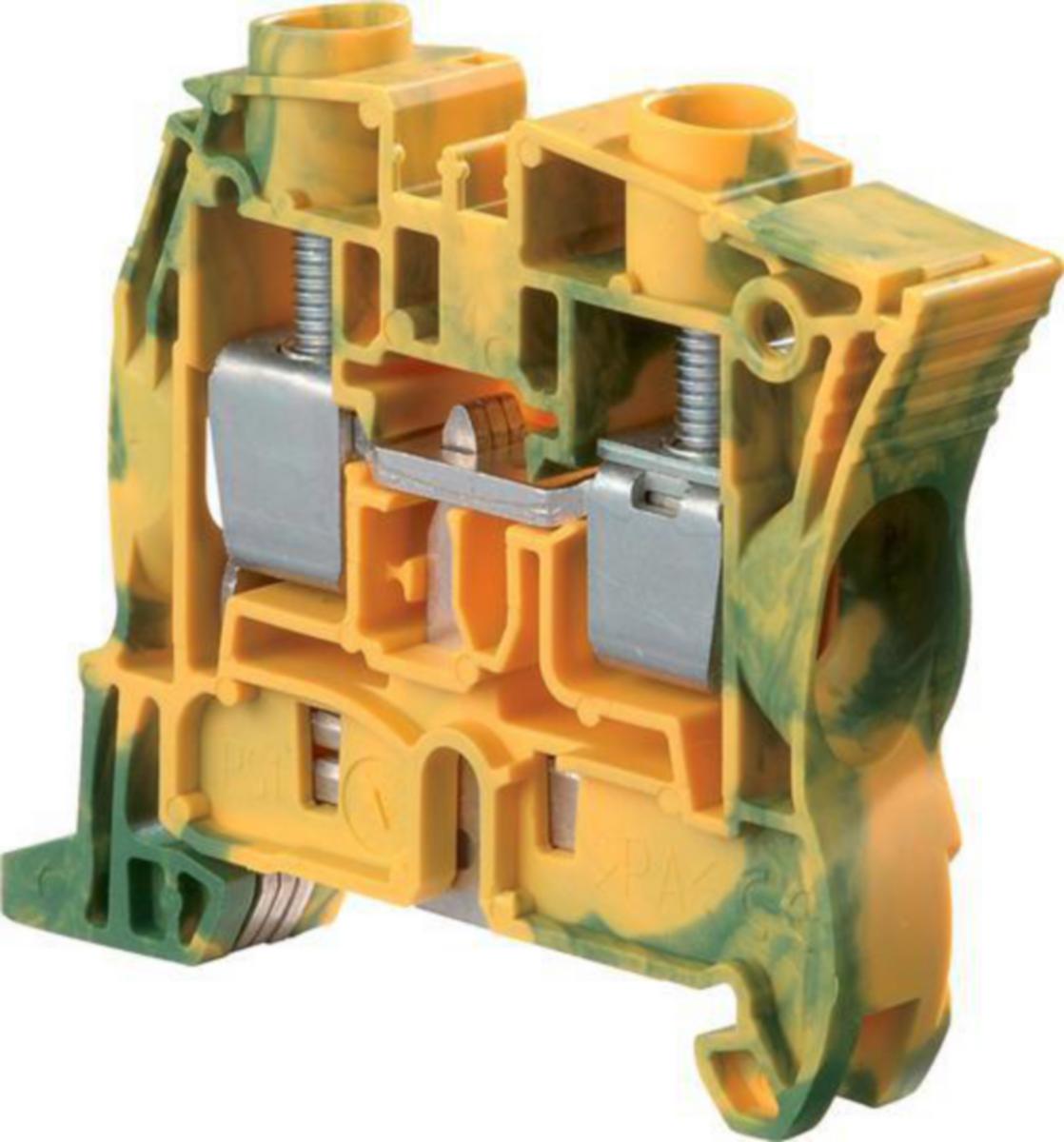 Maadoitusliitin TE / ABB Entrelec -liittimet - MAADOITUSLIITIN TE/ABB ENTRELE VIHREÄ/KELT., LEV:10MM, JOHTO: