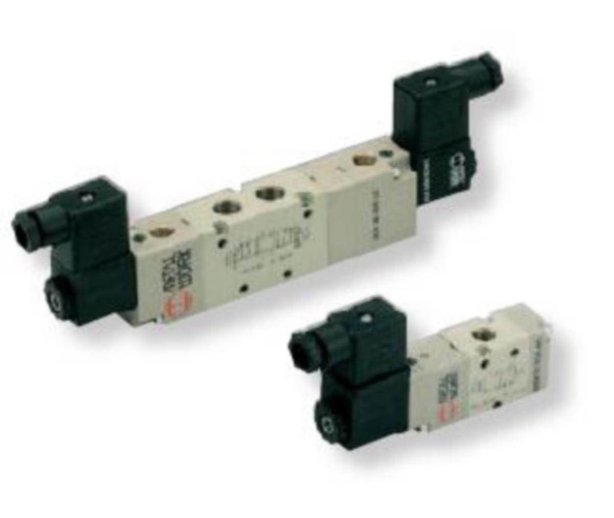 Sähköohjattu venttiili Dunlop Hiflex A1E/K-sarja, 1/8", 1/4", 1/2" - 3/2, 5/2, 5/3 - 5/2-VENTTIILI 7010021100 DH 33-A1E150